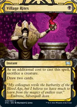 1x Village Rites - Extended Art NM Eng MTG - Strixhaven - Image 1