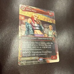 Gwen Stacy (0202) Borderless MTG Marvel's Spider-Man Regular Ghost-Spider NM - Image 2