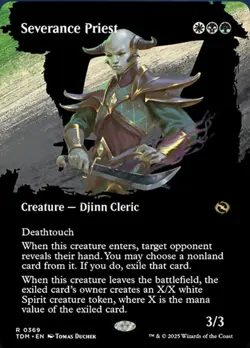 x1 Severance Priest - Foil - Borderless R MTG Tarkir: Dragonstorm M/NM, English - Image 1