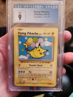 Pokemon TCG 2016 Flying Pikachu 110/108 XY Evolutions PSA 9 Mint - Image 1