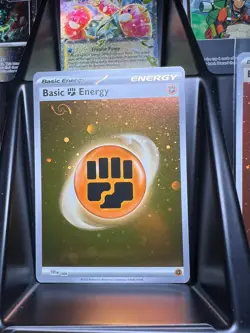 pokemon 151 Basic Fighting Energy ( HD SWIRL ) 006 Energy Holo - Image 1
