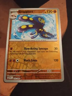 Pokemon TCG Grapploct Scarlet & Violet: Paldean Fates 052/091 Reverse Holo-NM - Image 1