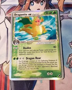 Pokemon TCG Dragonite EX Holo Rare Delta Species Dragon Frontiers 91/101 2006 LP - Image 1