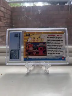 CGC 9 1999 Topps Pokemon The First Movie #52 - Everyone...Pull!!! ft. Pikachu - Image 2