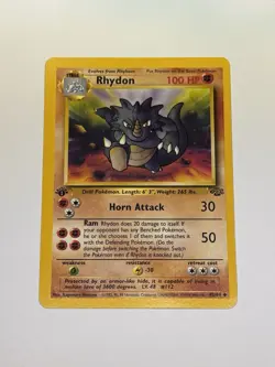 1st Edition Rhydon 45/64 Jungle Uncommon Pokemon TCG Vintage WotC 1999 NM/LP - Image 1