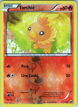 Torchic 15/108 Common - Pokemon TCG B&W 5: Dark Explorers - Reverse Holo (LP) - Image 1