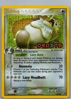 Slaking 15/107 Reverse Holo Deoxys - Pokemon Card - NM - Image 1