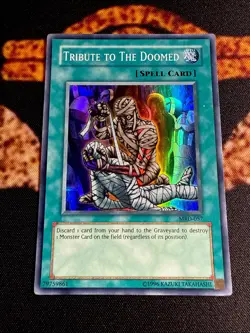 🔥YUGIOH • TRIBUTE TO THE DOOMED • SUPER RARE • MRD-057 • UNLIMITED • VLP🔥 - Image 2