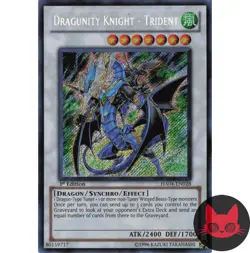 Yugioh Dragunity Knight - Trident HA04-EN028 Secret Rare 1st Edition NM - Image 1