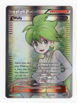Wally Trainer Card Full Art Pokemon XY Roaring Skies 107/108 (See Desc!) - Image 1