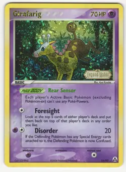 Girafarig 16/92 EX Legend Maker Set Pokemon Card TCG Reverse Holo Rare - Nm - Image 1