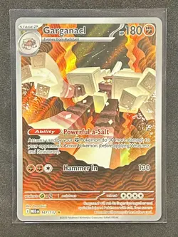 Garganacl # 147/132 - English Pokemon Card - Near Mint NM - Mega Evolution Set - Image 1