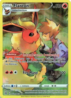 Flareon TG01/TG30 Swsh09: Brilliant Stars Trainer Gallery Holo Pokemon - Image 1