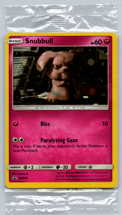 SEALED Snubbull SM200 NM/M Black Star Promo Holo Pokemon TCG Detective Pikachu - Image 1