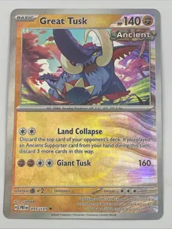 Great Tusk 055/131 Master Ball Pattern - Pokemon TCG: SV - Prismatic Evolutions - Image 2