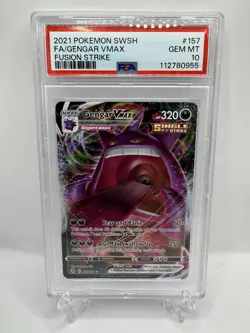 PSA 10 Gengar VMAX #157 Full Art 2021 Pokemon SwSh Sword & Shield Fusion Strike - Image 1