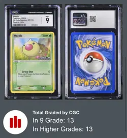 Pokemon EX Delta Species 87/113 Weedle Reverse Holo Stamped 2005 CGC 9 MINT - Image 1