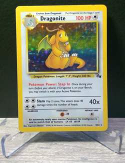 🐉 Pokemon TCG Dragonite 4/62 Fossil Set Holo Rare WOTC Vintage 1999 LP 🐉 - Image 1