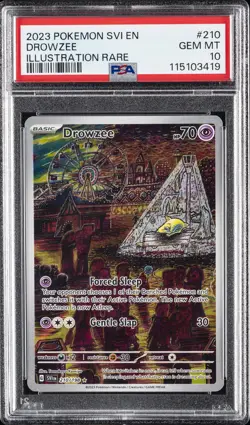 2023 POKEMON SVI EN-SCARLET & VIOLET ILLUSTRATION RARE #210 DROWZEE PSA 10 - Image 1