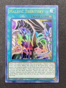 YuGiOh! - Malefic Territory DUOV-EN049 Ultra Rare 1st Edition Near Mint - Image 1