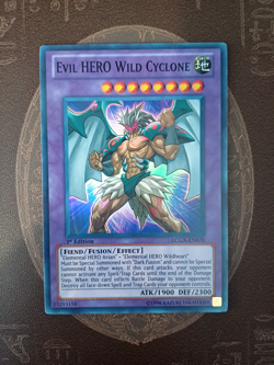 Evil HERO Wild Cyclone LCGX-EN070 Super Rare 1st Edition NM Yugioh TCG - Image 4