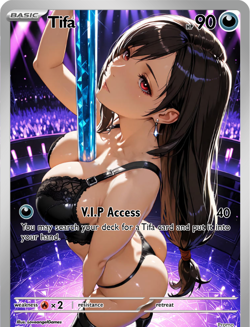 LoveangelGames-Season 2- Custom Card- Waifu Universe-Tifa VIP - Image 1