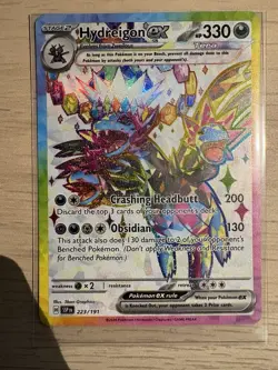 Pokemon TCG Surging Sparks Hydreigon EX 223/191 Full Art Ultra Rare Holo Card - Image 1