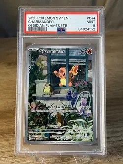 2023 Pokemon SVP Card Obsidian Flames ETB Charmander #044 Promo PSA 9 MINT - Image 1