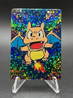 PokeDoodly Charizard - 1st Edition - Full Art Holo Rare Card - Fan Art - Image 2
