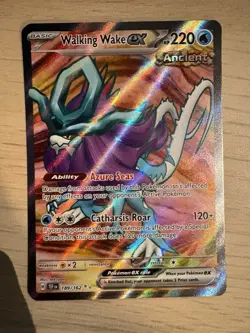 Pokemon TCG Walking Wake EX Scarlet & Violet Temporal Forces Holo Card 189/162 - Image 1