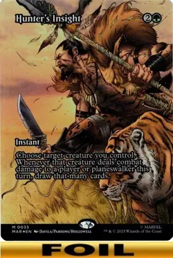 1x - Hunter's Insight - FOIL BORDERLESS #35 - Marvel Eternal-Legal - NM MTG - Image 1