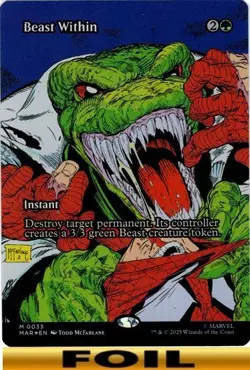 1x - Beast Within - FOIL BORDERLESS #33 - Marvel Eternal-Legal - NM MTG - Image 1