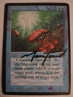 Mana Drain HP Mark Tedin Artist Signature Legends MTG Magic the Gathering - Image 1