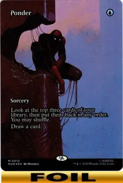 1x - Ponder - FOIL BORDERLESS #13 - Marvel Eternal-Legal - NM MTG - Image 1