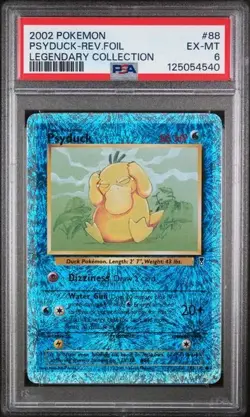 PSA 6 2002 POKEMON LEGENDARY COLLECTION #88 PSYDUCK-REV.FOIL - Image 1