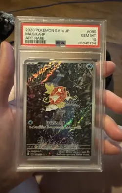 Pokemon Magikarp 2023 PSA 10 Graded 080/073 AR Triplet Beat SV1a Japanese - Image 1