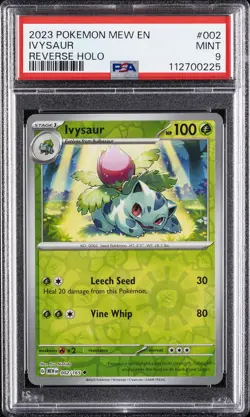 2023 POKEMON MEW EN-151 REVERSE HOLO #002 IVYSAUR PSA 9 - Image 1