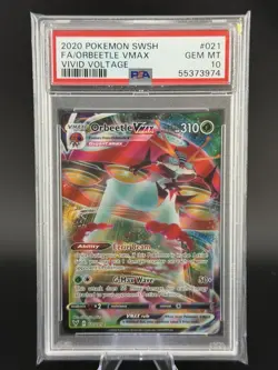 ORBEETLE VMAX 2020 POKEMON SWORD & SHIELD #021 FULL ART PSA 10 GEM MINT - Image 1
