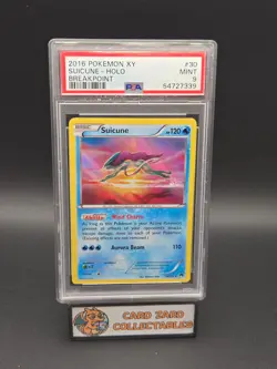2016 POKEMON XY BREAKPOINT #30 SUICUNE-HOLO PSA 9 - Image 1