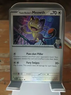 Team Rocket's Meowth (Cosmos Holo) 149/182 - Destined Rivals - Pokemon TCG - NM - Image 2