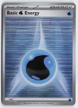 Pokemon Basic Water Energy - 019 Reverse Holo Common SVE: Scarlet & Violet Energ - Image 1
