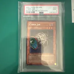 2002 YuGiOh Cyber Jar 1st Edition MRL-077 Rare Magic Ruler PSA 9 Mint POP 24 - Image 1