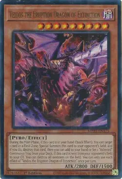 Veidos the Eruption Dragon of Extinction Ultra Rare 2025 Mega-Pack Yugioh - Image 1