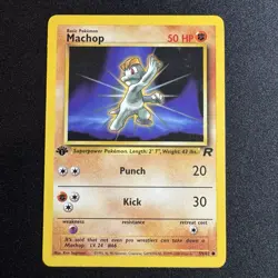 Pokemon TCG Machop Team Rocket 59/82 Regular 1st Edition Common Card WOTC - Image 1