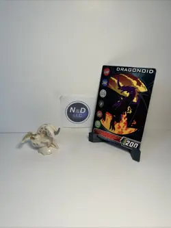 Bakugan Battle Brawlers Haos Dragonoid Pearl White 510G B1 Classic W/card RARE - Image 1