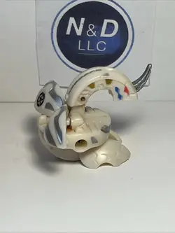 Bakugan Battle Brawlers Haos Dragonoid Pearl White 510G B1 Classic W/card RARE - Image 4