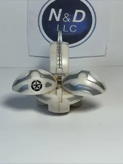 Bakugan Battle Brawlers Haos Dragonoid Pearl White 510G B1 Classic W/card RARE - Image 5