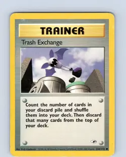 Pokemon Trash Exchange Gym Heroes 126/132 Unlimited Common Card WOTC Played LP - Image 1