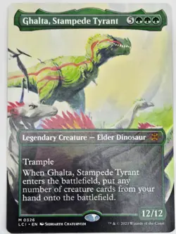 MTG Magic the Gathering - Ghalta, Stampede Tyrant Borderless LCI NM (326) - Image 1