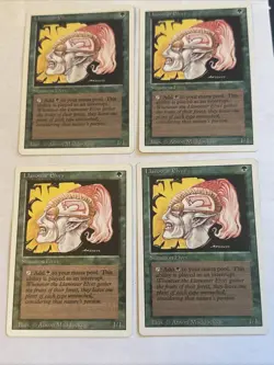 Llanowar Elves X4 Revised Lp/Ex Condition See Front/back Pics - Image 1